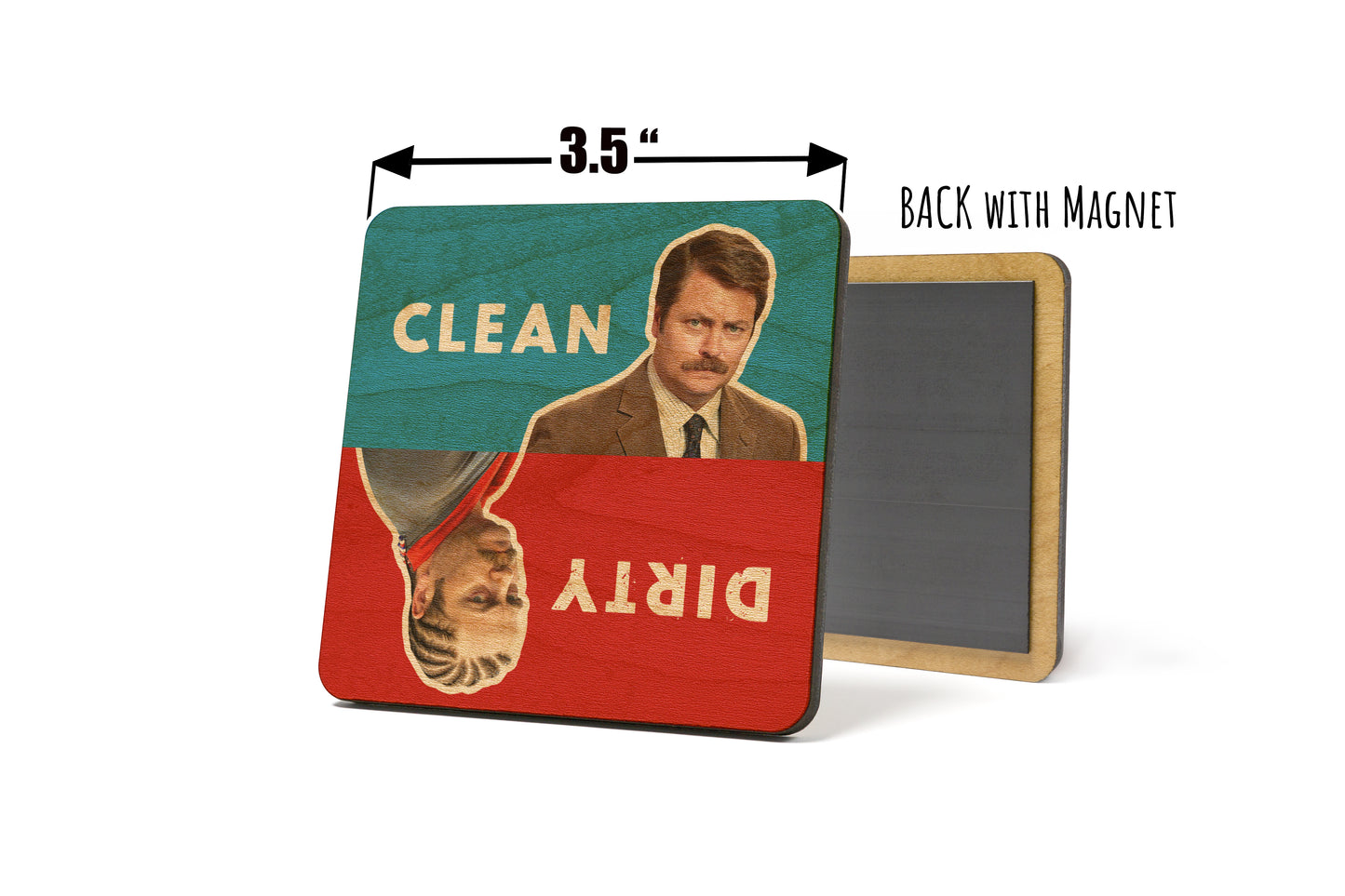 Ron Swanson Dirty Clean Dishwasher Magnet