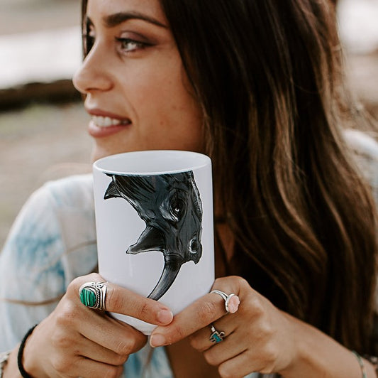 Black Rhino Snout Mug